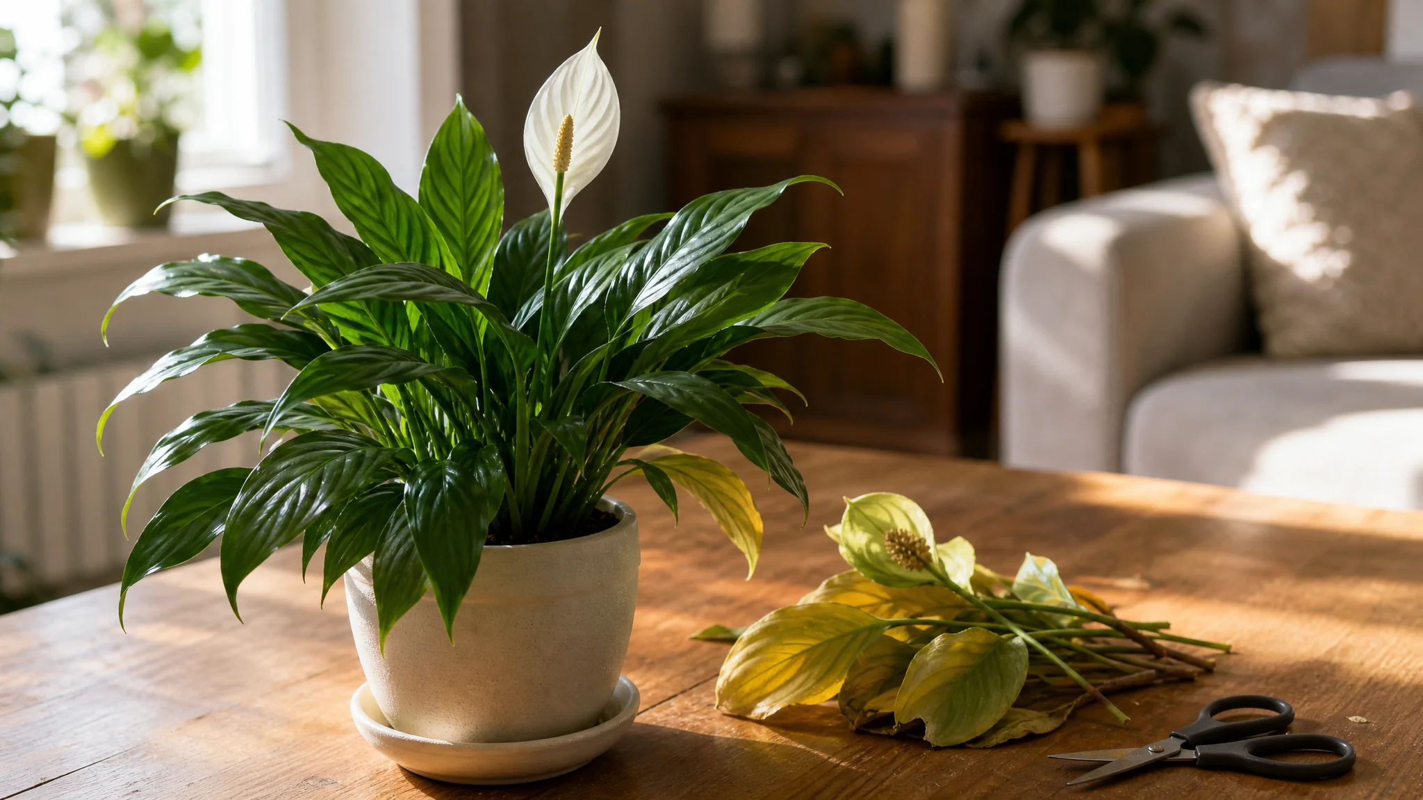 一帆风顺绿植怎么养？白掌发黄的抢救