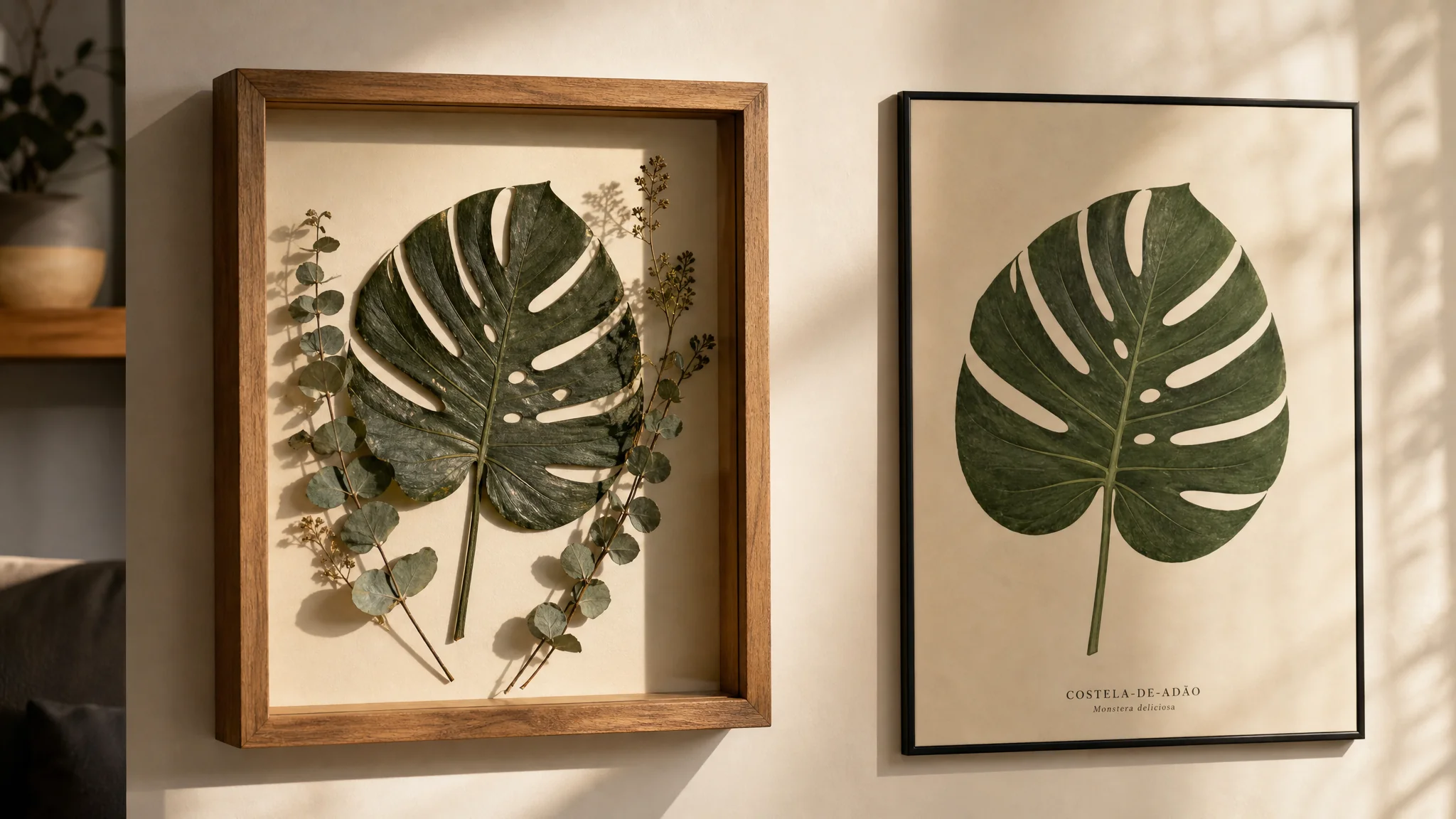 绿植装饰画怎么选？真植物画和印刷画对决