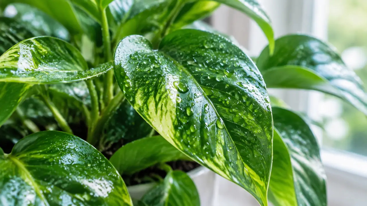绿植叶子油亮的秘密：健康还是光亮剂