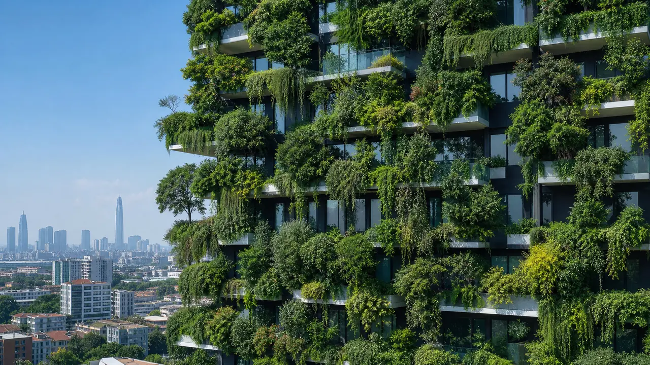 建筑绿植怎么做：垂直森林屋顶花园中庭绿肺的工程账