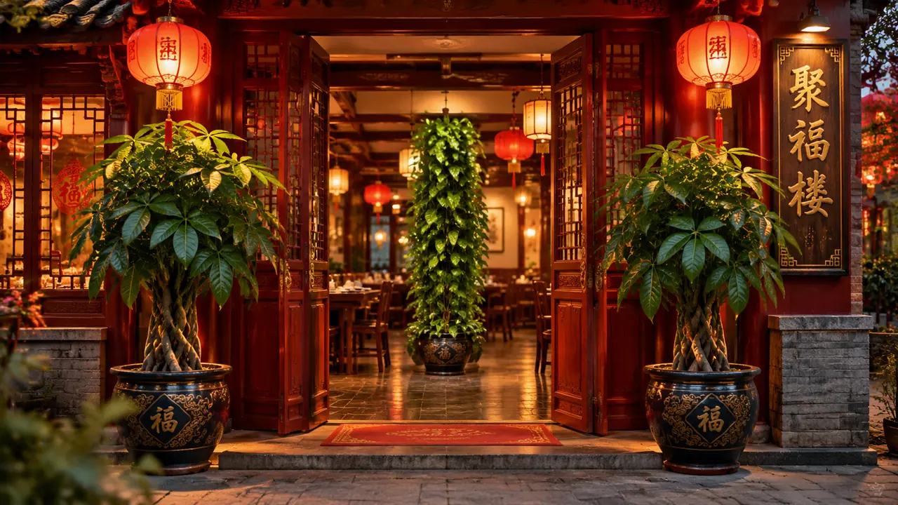 饭店的绿植：中式餐馆门口和店里的植物生意经