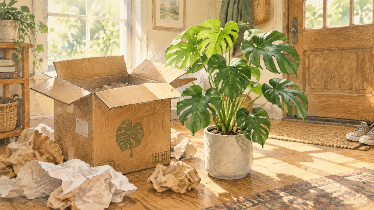 收到绿植处理第一周全记录：拆箱检查六步与缓苗纪律