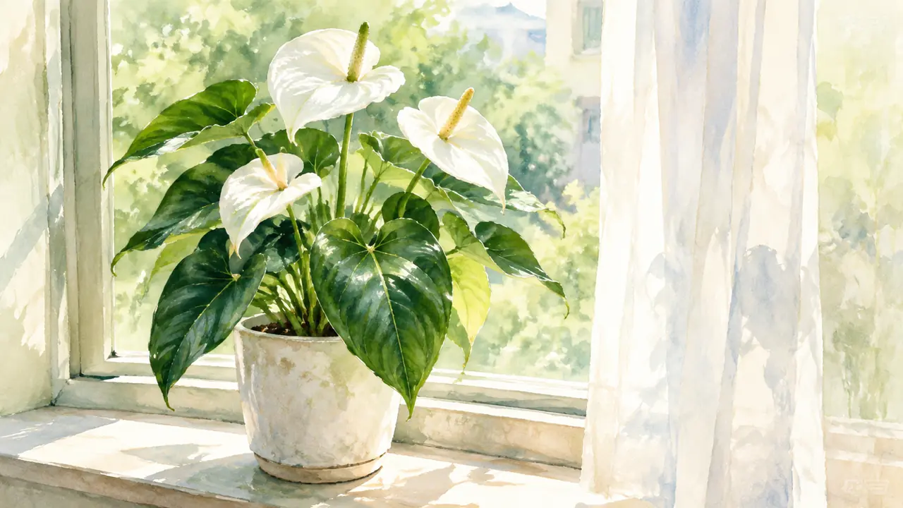 白马王子绿植怎么养植？白王子花烛保住白苞的光照分寸