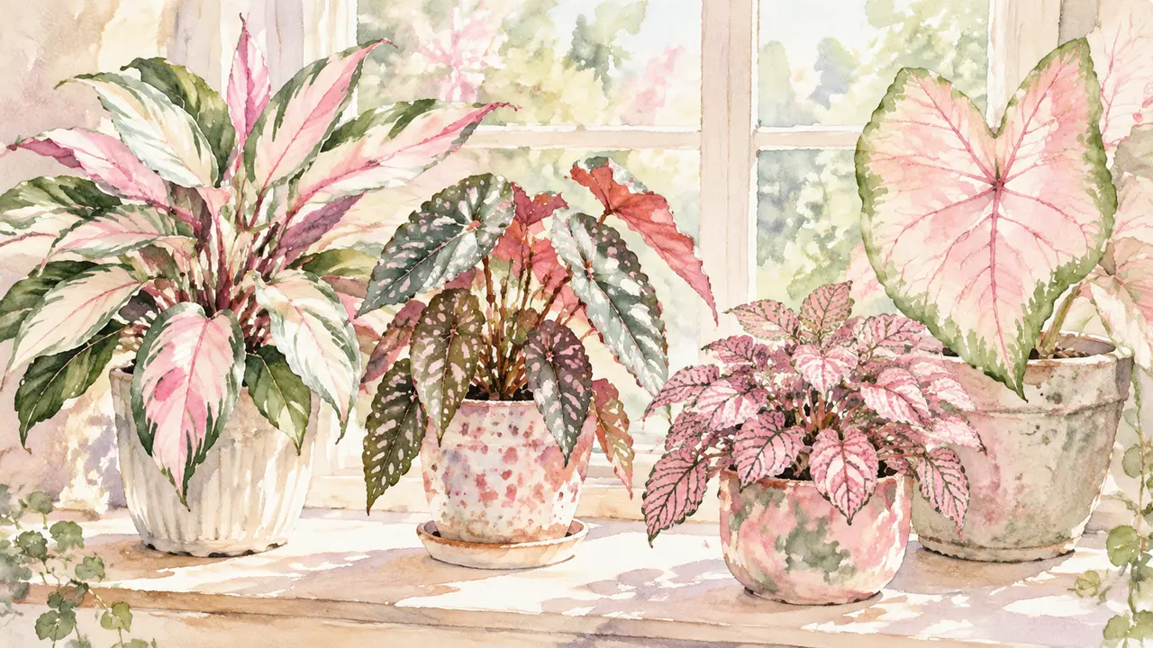 粉色的绿植不用滤镜：天生少女粉的观叶植物盘点与养护要点