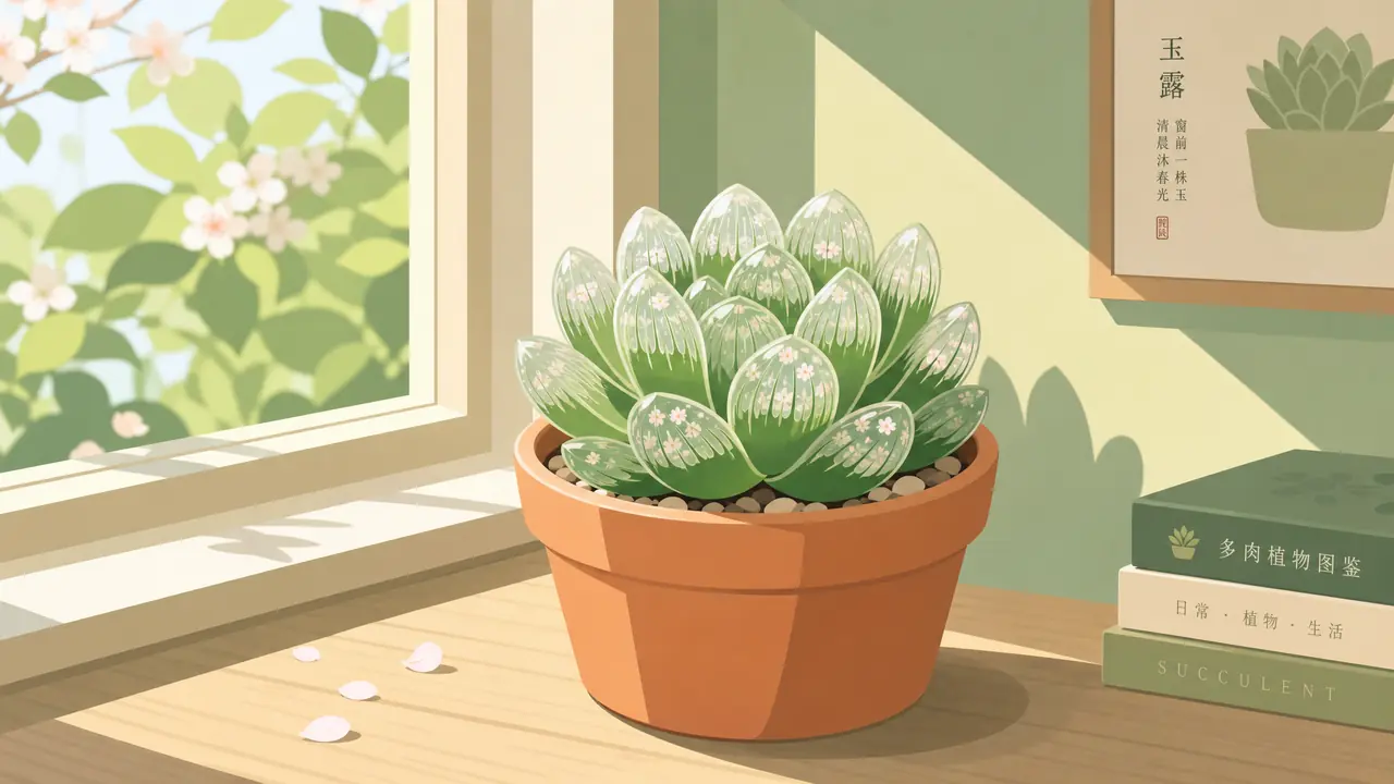 樱水晶绿植怎么养不烂：窗面带樱花纹的十二卷属，控水比增透更重要