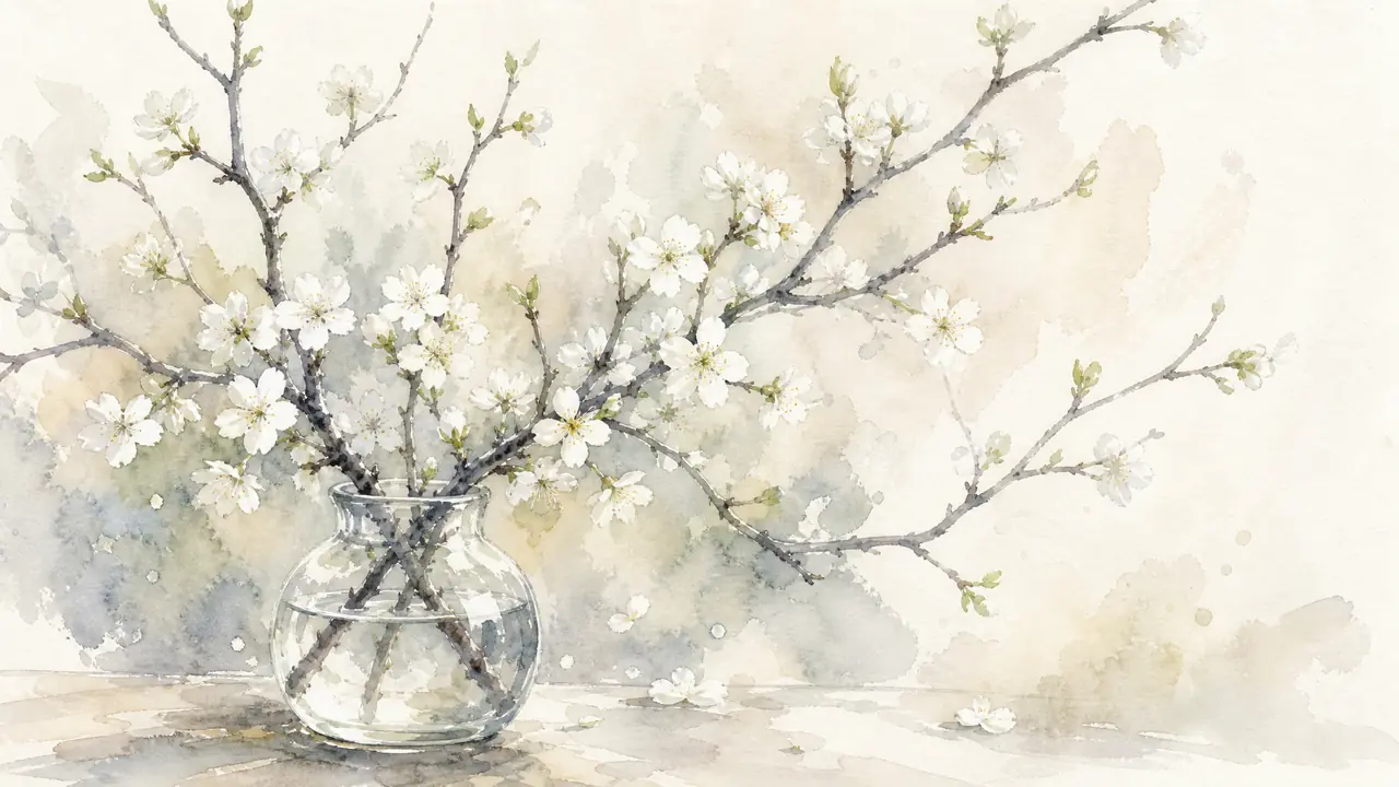 干枝雪柳水养开花全记录：一把「枯枝」的春天