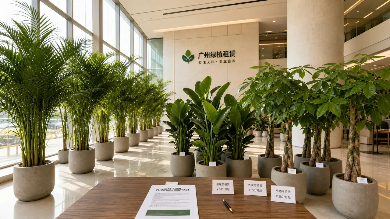 广州绿植出租怎么选？办公室租摆报价、合同和坑一次说清