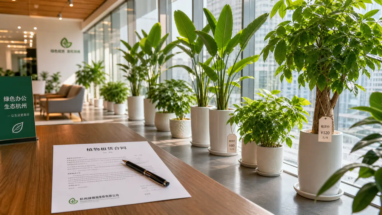杭州绿植租摆怎么选？本地价格行情和签约避坑门道