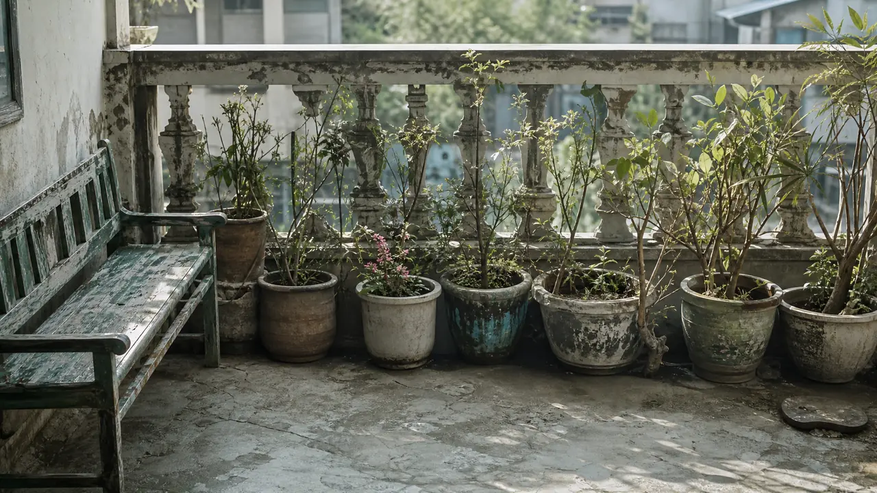 绿植散文：母亲阳台上那一排舍不得扔的旧盆