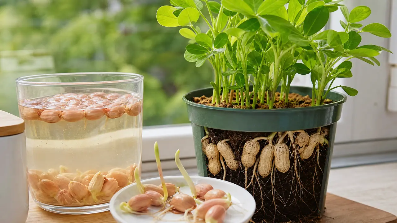 绿植花生怎么种：生花生米泡水催芽到盆栽的全过程