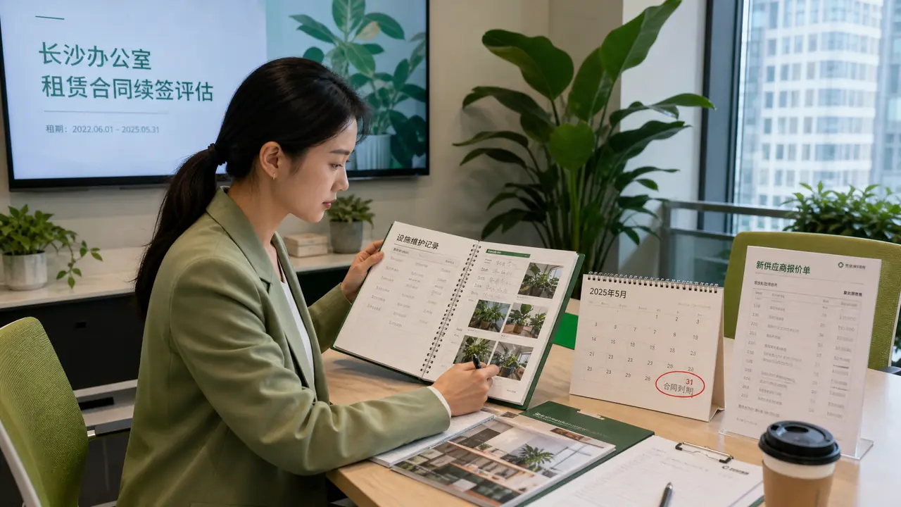 长沙租赁绿植到期前后的续约评估与换商时机，附撤场衔接清单