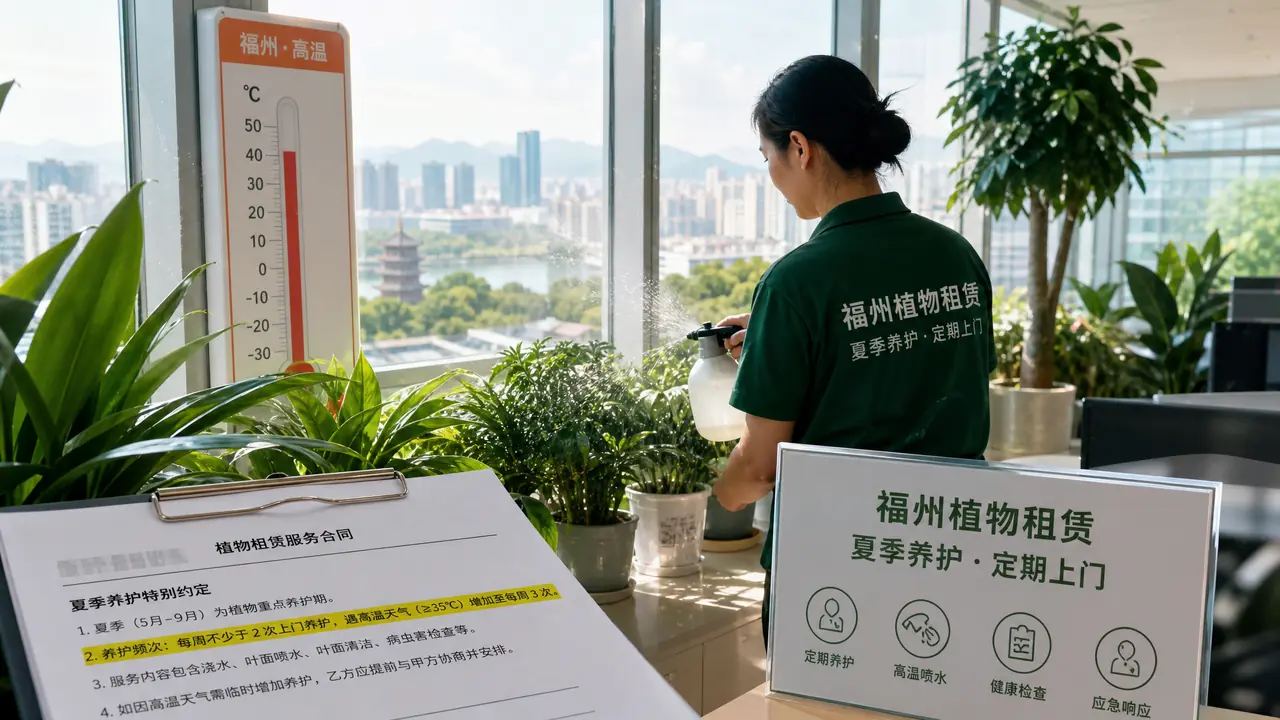 福州绿植租赁避坑指南：夏季高温下的耐热品种与养护条款