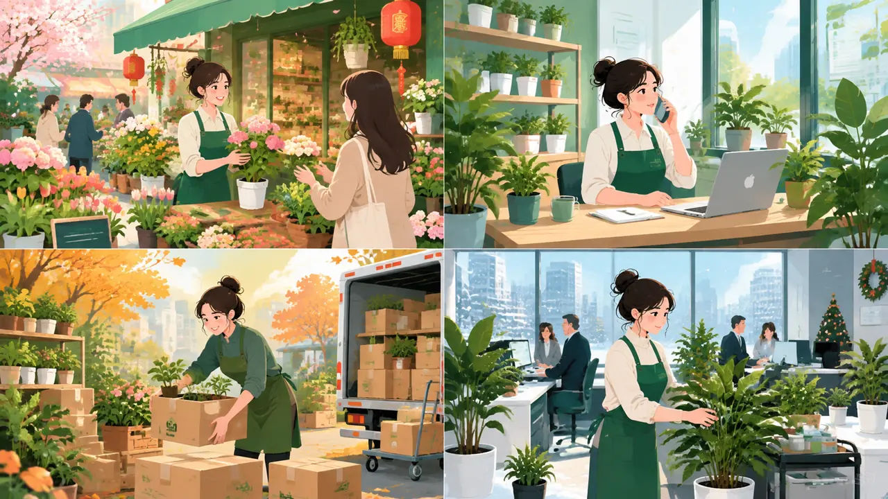 绿植生意的淡旺季：一年十二个月的销售节奏表