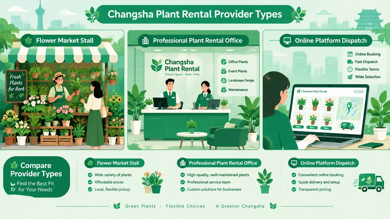 租赁绿植长沙怎么挑服务商：三种来路的底细与适配场景