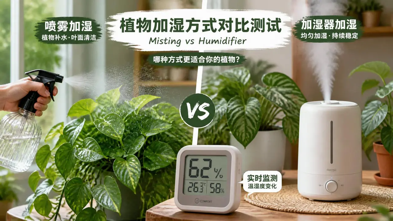 绿植喷水有用吗？喷壶和加湿器我都实测了一遍