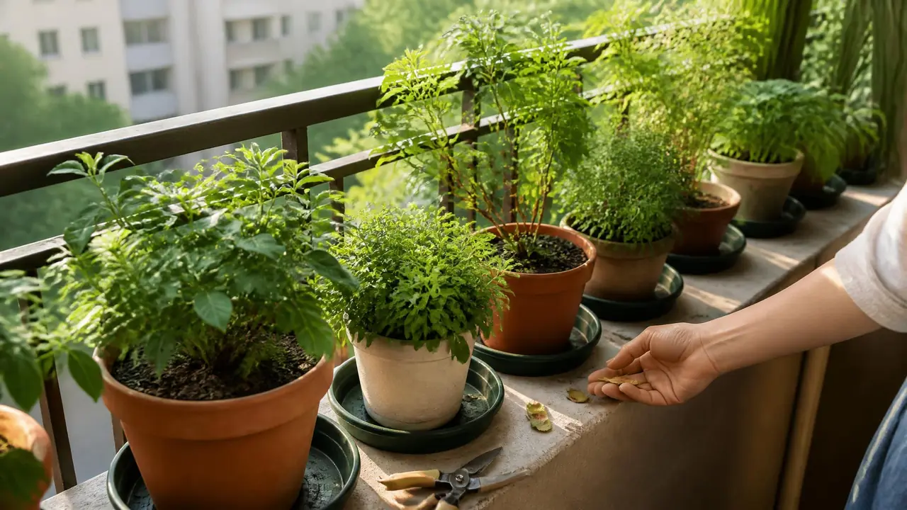 绿植栏杆怎么摆不惹邻居烦？滴水、落叶和挡光一次说清