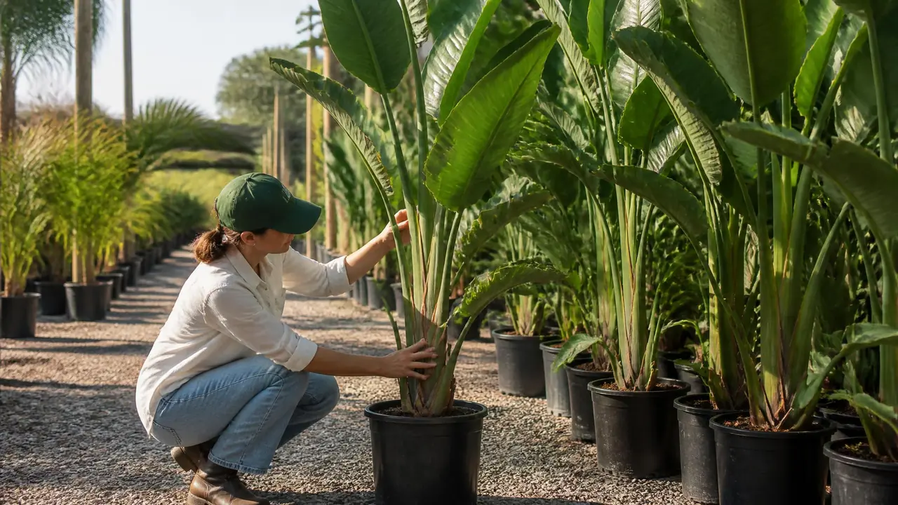 大棵绿植怎么挑？现场选株先看株型、重心和叶况