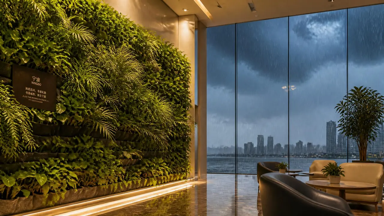 宁波绿植墙怎么扛过梅雨和台风季？一面办公室绿墙的两年实测