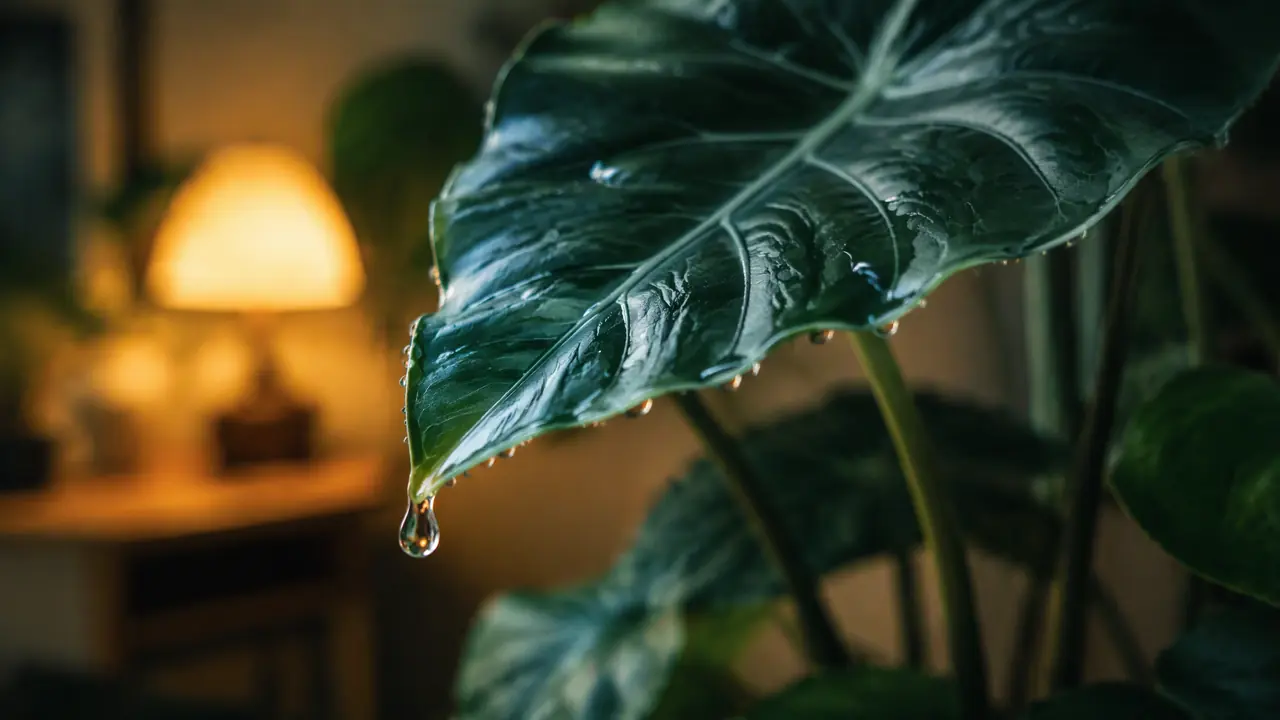 滴水观音为什么会滴水？叶尖水珠背后的养护信号