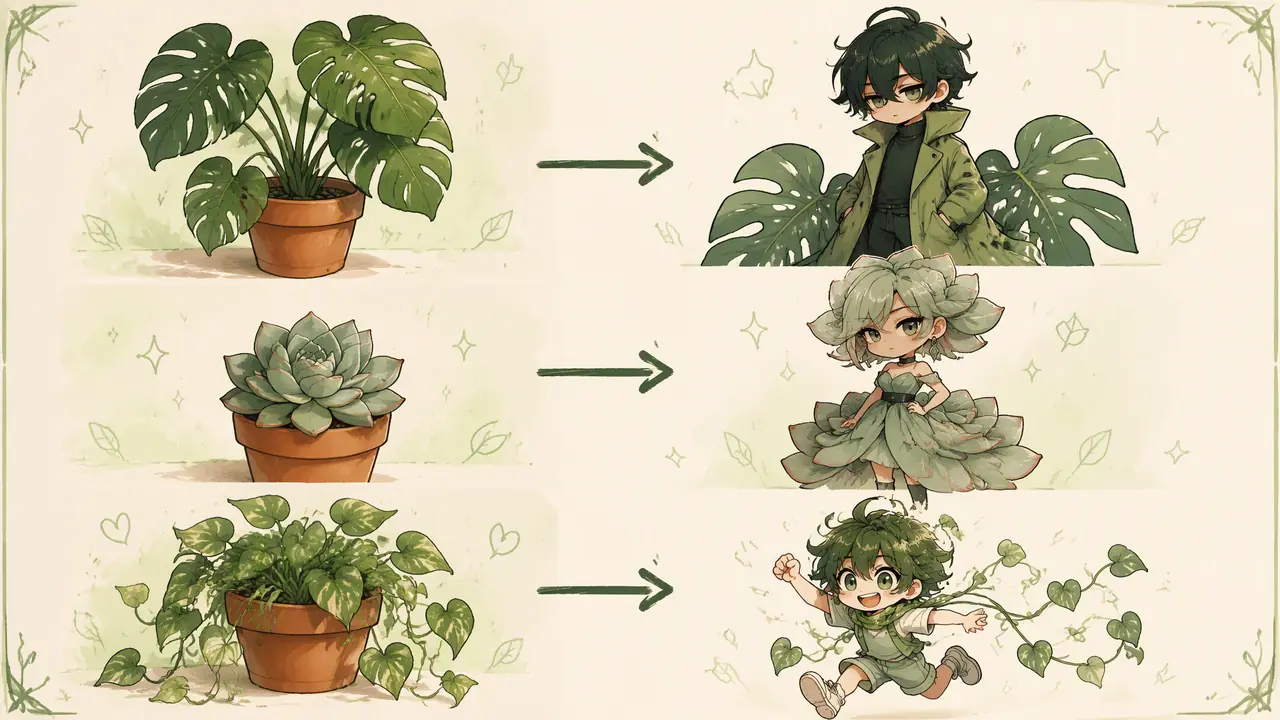 绿植漫画怎么画？把植物习性变成角色性格的拟人方法
