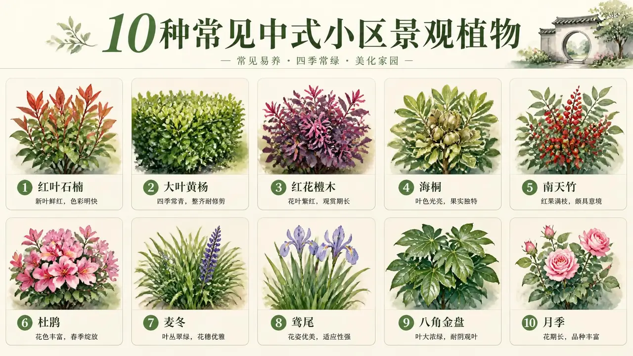 小区常见绿植图鉴：10种绿化带常客的名字，和搬回家养的可行性