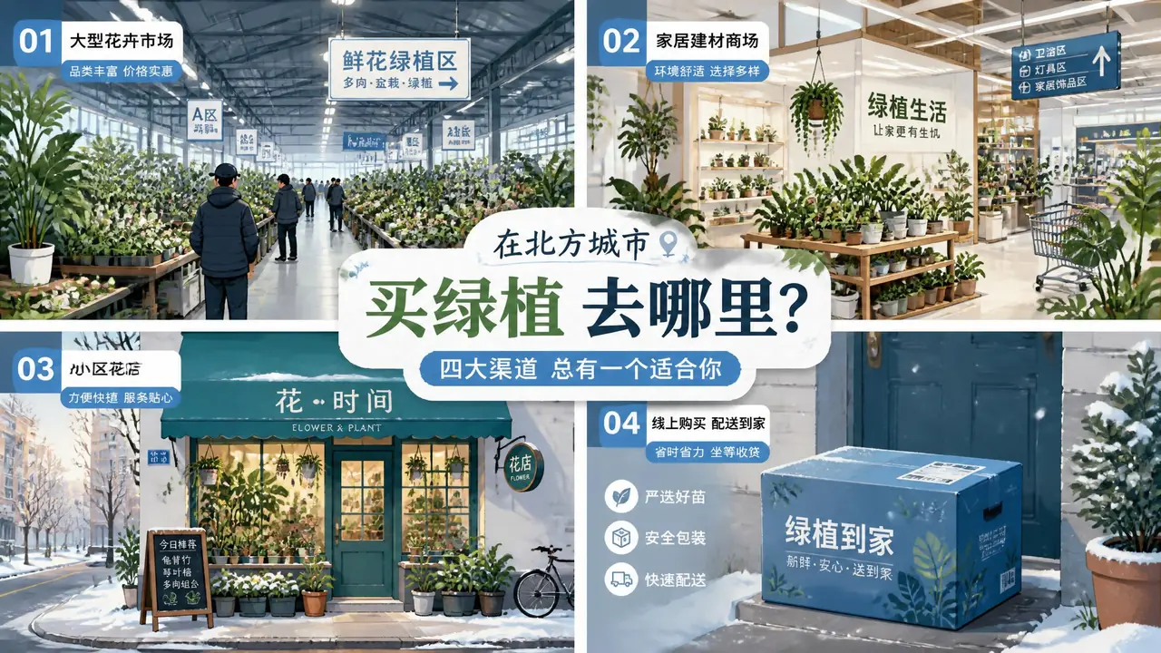 北京哪绿植好买？花市商场社区店网购四类渠道怎么挑