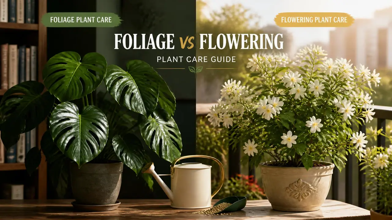 绿植花卉养殖差在哪？观叶和观花的浇水光照施肥区别讲清楚