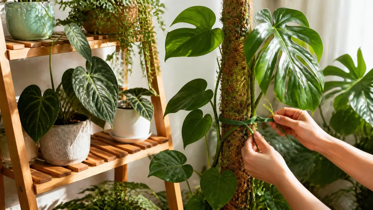 绿植支架怎么选？爬柱花架绑扎的选型实操和我踩过的坑