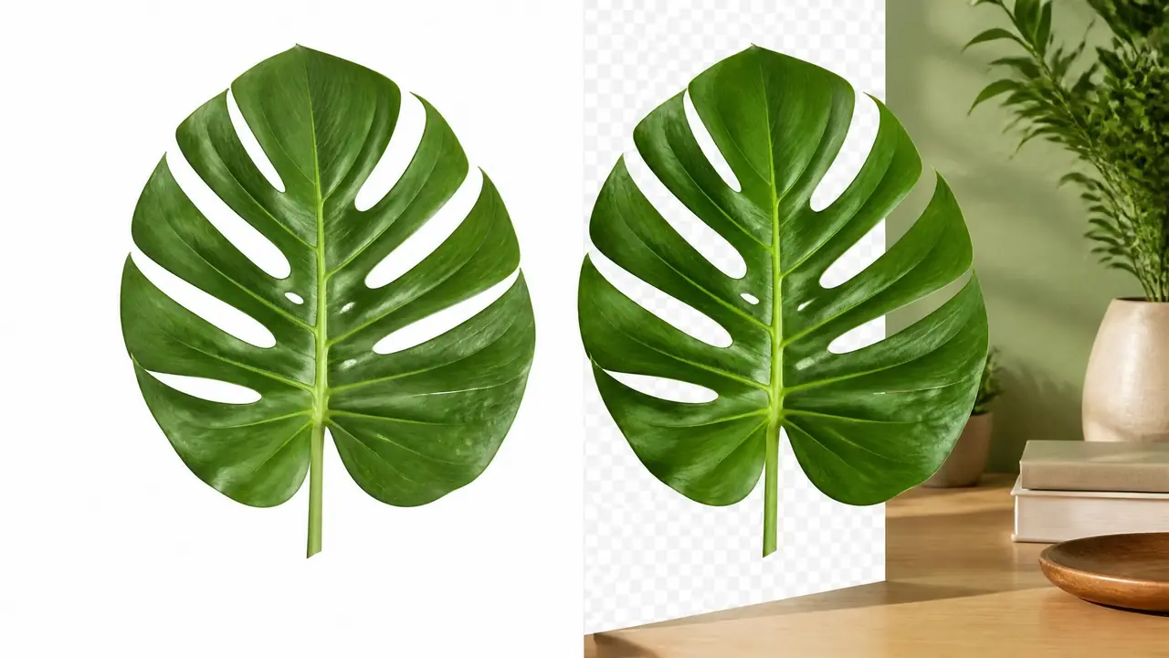 绿植png怎么获取？手机一键抠图到电脑精修的透明底制作全步骤
