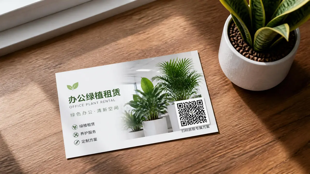 绿植租赁名片上印什么？7个信息位让客户愿意扫码问价