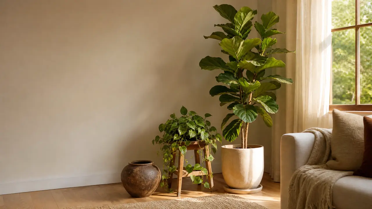 室内绿植摆设怎么组队？绿植和家具摆件的三种组合摆法