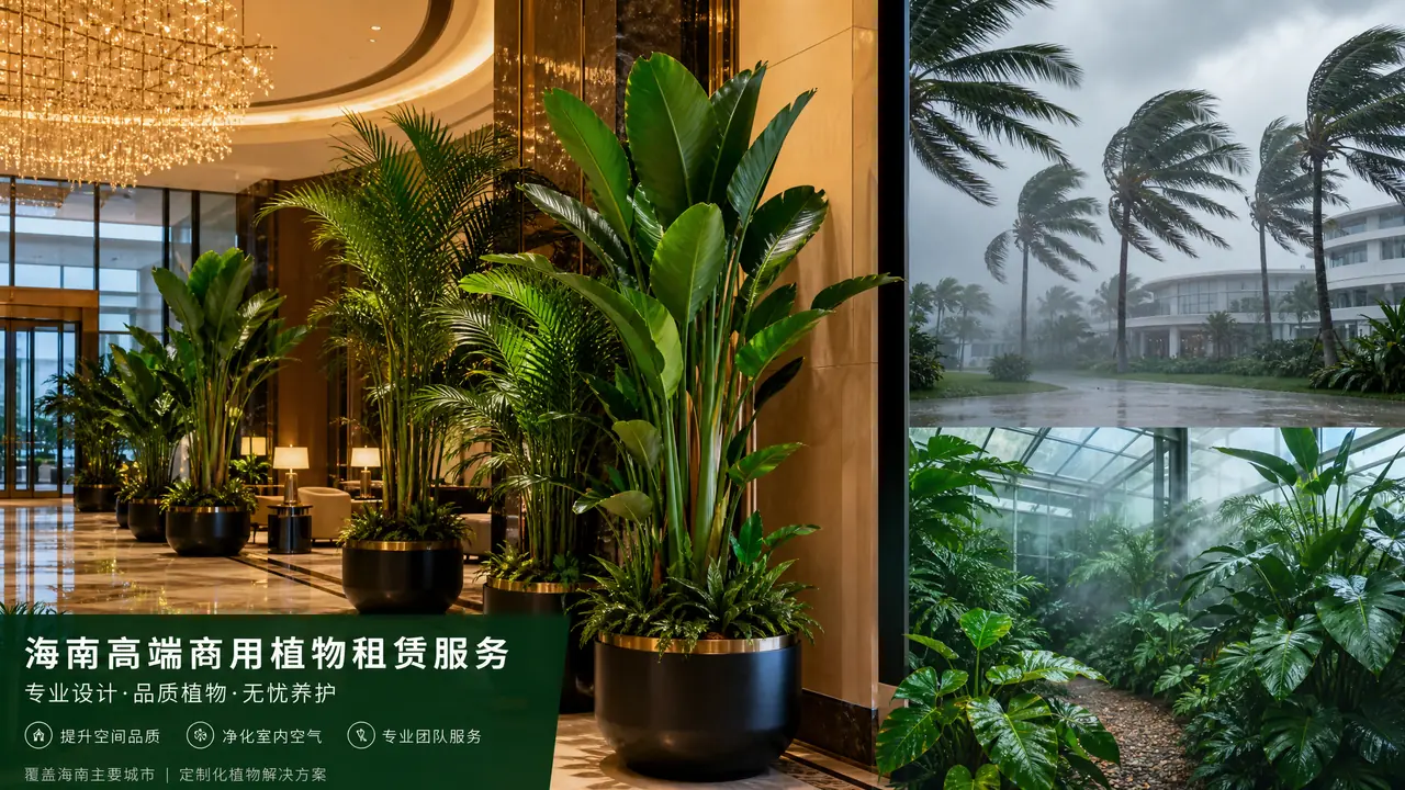 海南绿植租摆怎么做才稳？酒店大单、台风季和湿热养护的门道