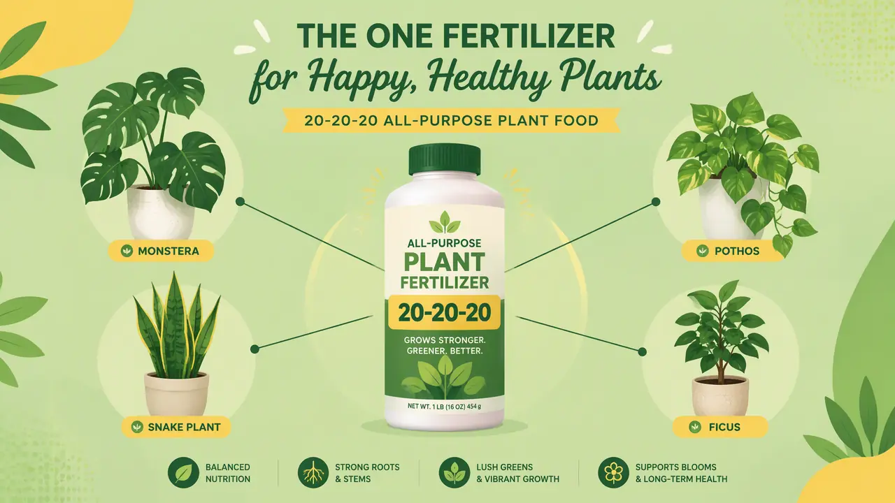 绿植肥料通用款能全家用吗？一瓶20-20-20的正确用法