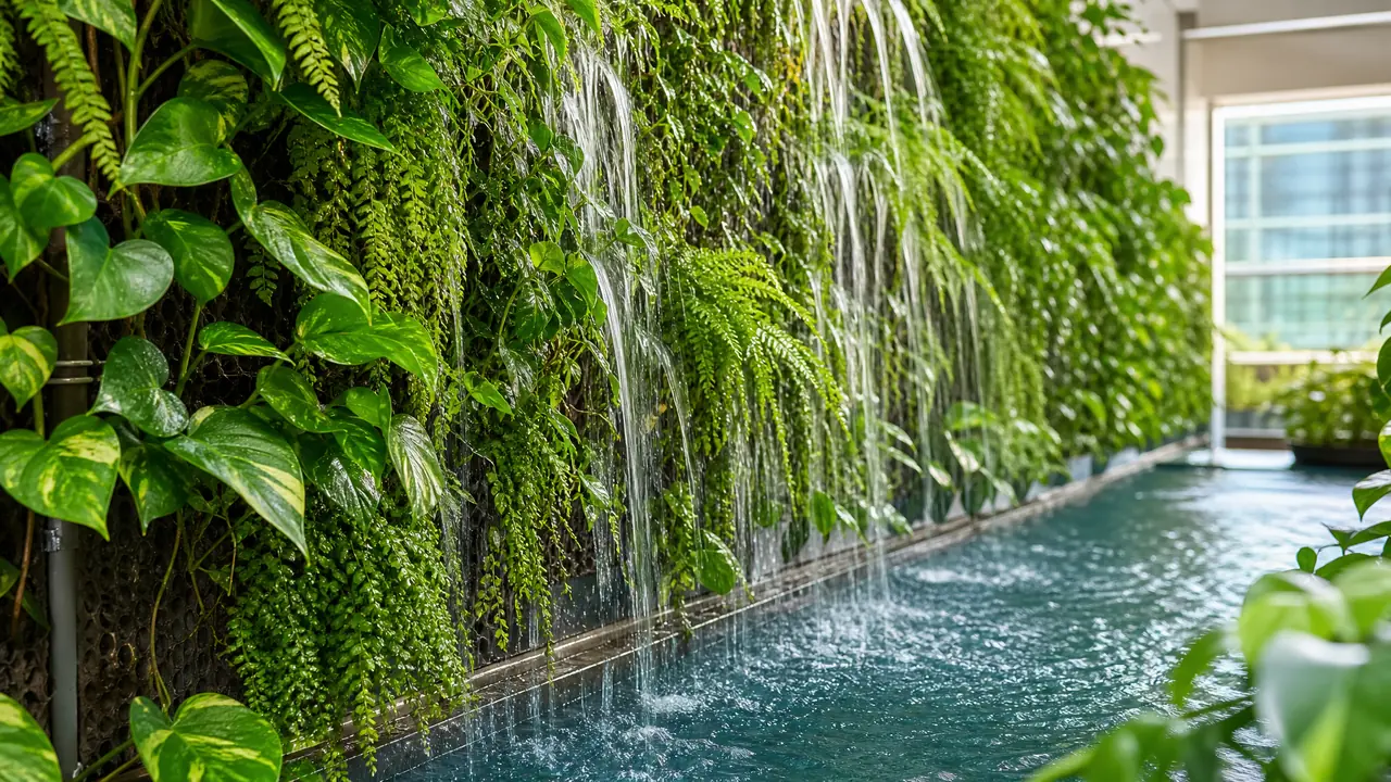 绿植墙水景怎么做才不漏水？叠水墙选品、走管和防水的实战账