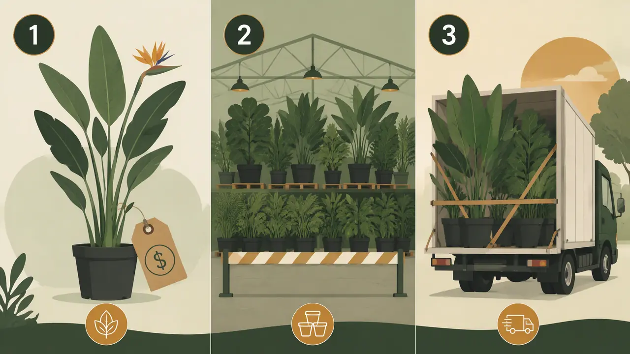 批发大绿植怎么进才有赚头？价差、起批和运输账一次算清