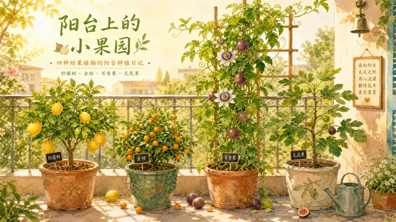 水果绿植盆栽为什么总掉果？柠檬金桔百香果无花果的结果门槛和保果要点