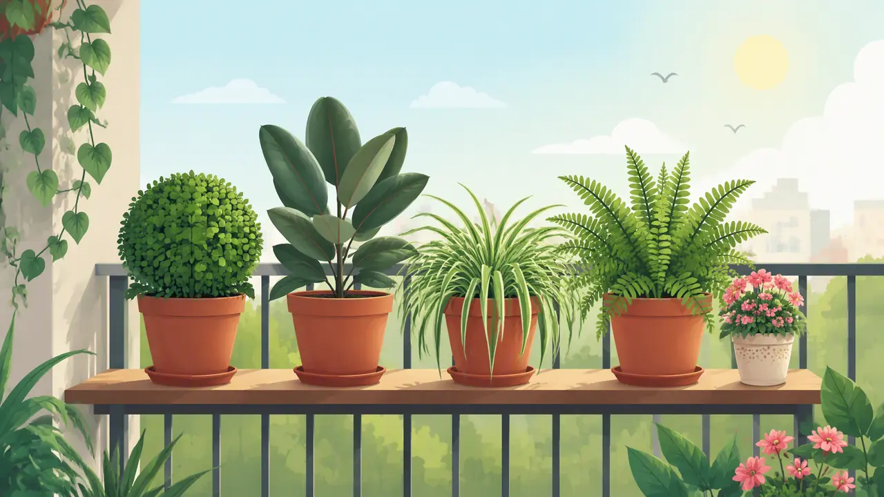 阳台绿植常绿怎么打底？四盆常绿加季节轮换，一年到头不空场