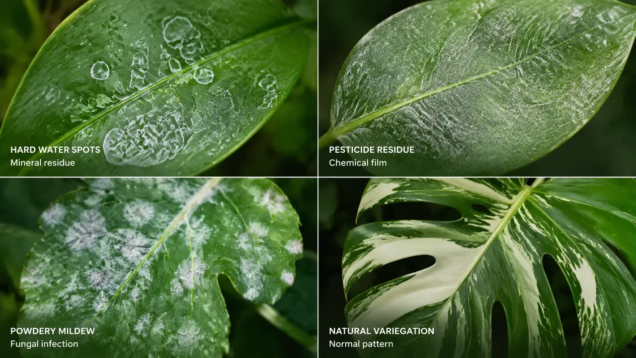 室内绿植发白是病吗？四种白斑分清再动手，别错扔好植物