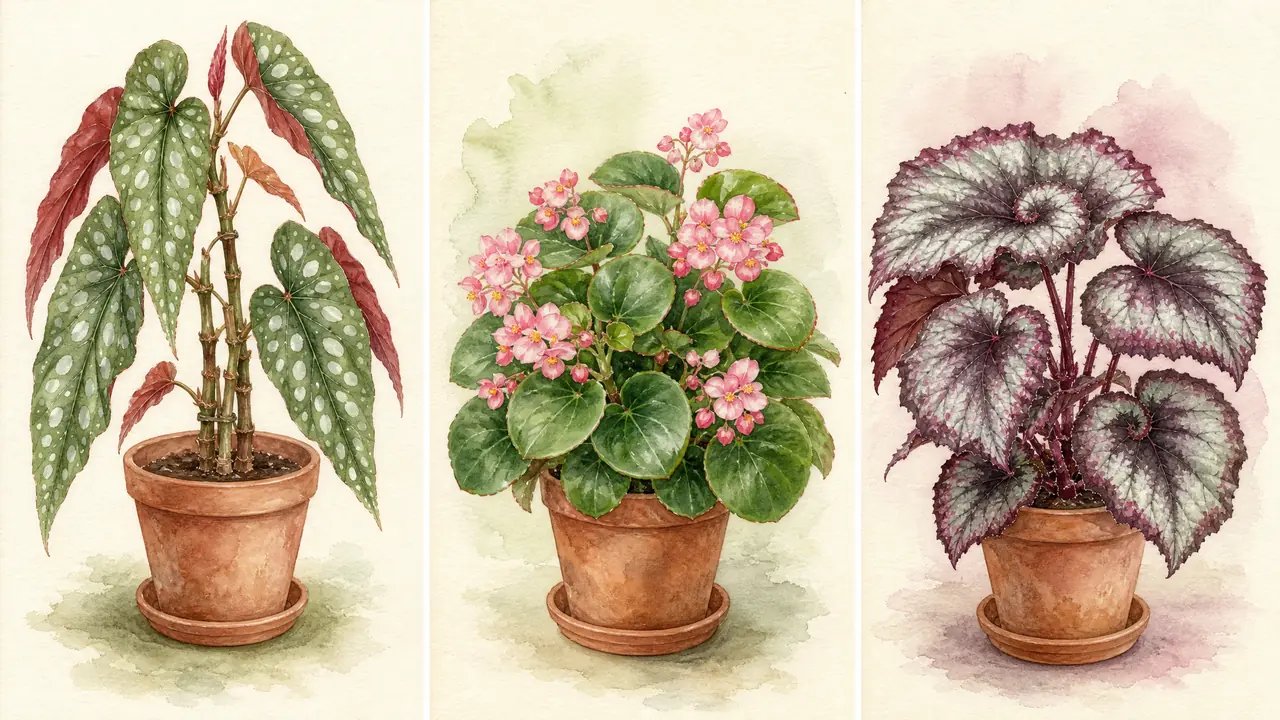 室内绿植海棠怎么选？竹节、四季、蟆叶海棠的区别和养法