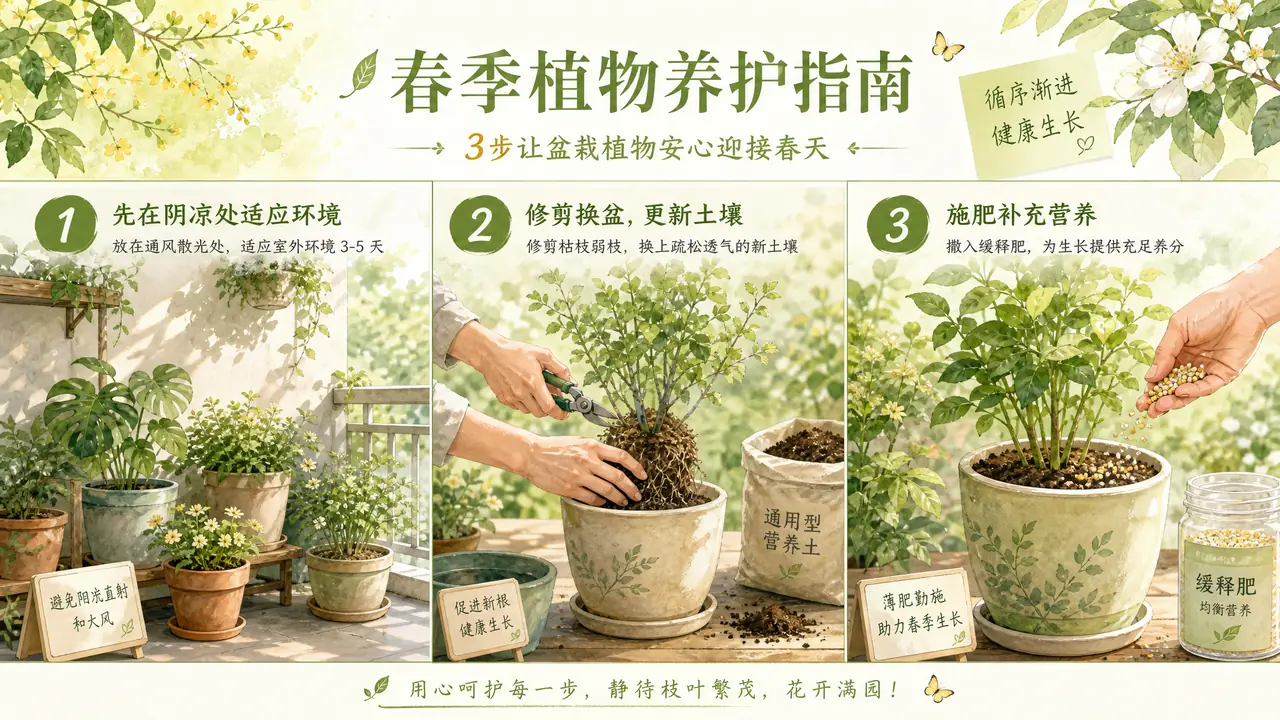 春天绿植怎么安排？出室三步、倒春寒时间线和施肥节奏别搞反